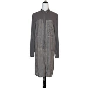 Damir Doma Silent Button Up Shirt Dress Size S Art to Wear Lagenlook Minimalist